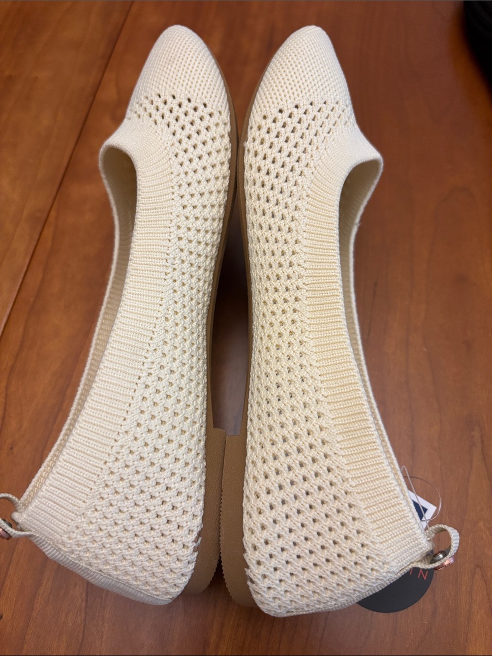 Danskin Knit Ballet Flats in Black and Cream - Picture 5 of 11